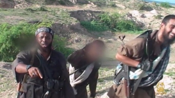 Fighters featured in the Al-Shabaab video