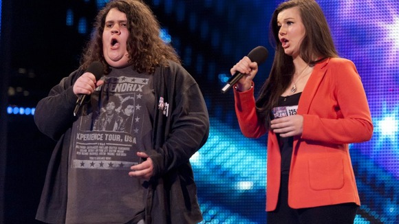 Jonathan and Charlotte in their first Britain's Got Talent audition
