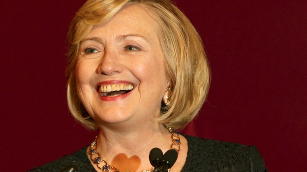 Hillary Clinton at the award ceremony at Chatham House in central London