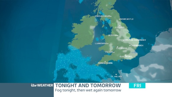 FOG OVERNIGHT AND RAIN MOVING IN TOMORROW