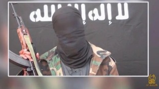The masked man in the al-Shabaab propaganda video.