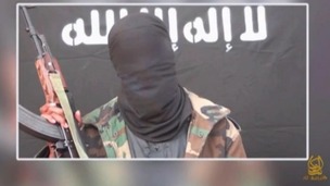 The masked man in the al-Shabaab propaganda video.