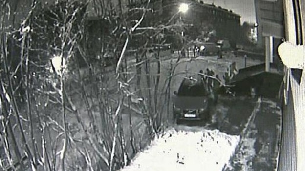CCTV footage captured this morning in Murmansk, Russia.