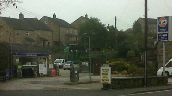 The only petrol station in Hawes, North Yorkshire.