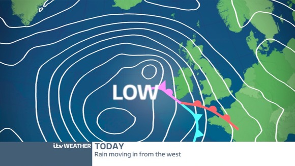 PRESSURE CHART: Weather fronts bringing rain to The Midlands