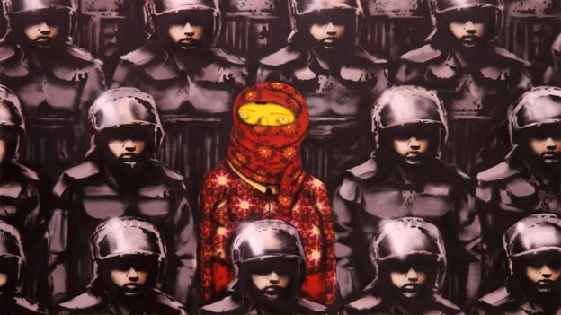New York's 'resident' artist has posted photos of new work.