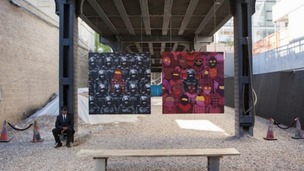 New York's 'resident' artist has posted photos of new work.