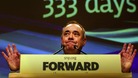 Alex Salmond delivers his address to the Scottish National Party conference in Perth