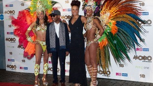 Ms Dynamite, second from right, arrives for the 2013 MOBO Awards.