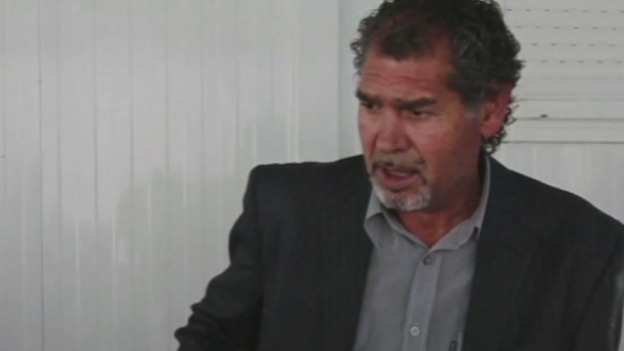 The leader of the local Roma community Babis Dimitriou.