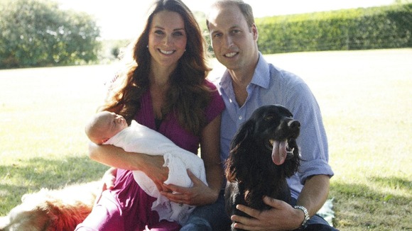 This picture, taken by Michael Middleton, shows the Duke and Duchess of York with their dog Lupo.