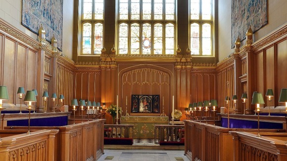 The alter of the Chapel Royal, inside St James's Palace. The chapel has a long history of musical excellence.