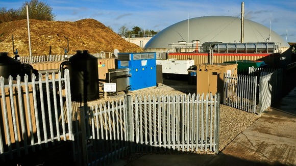 Anaerobic Digesters, like this one in Dorset, can harvest gas from food waste and use it to generate energy