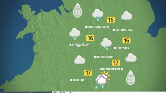 Tuesday afternoon's weather