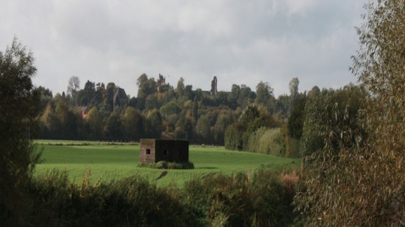 Cloudy skies over Tutbury Castle.