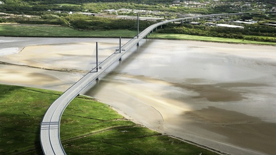 Artist's impression of bridge