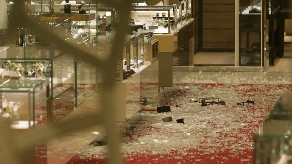 Scene of a smash and grab robbery in Selfridges in June