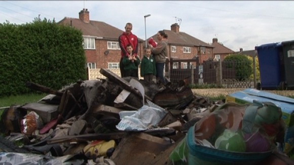 Burned Jackson family belongings