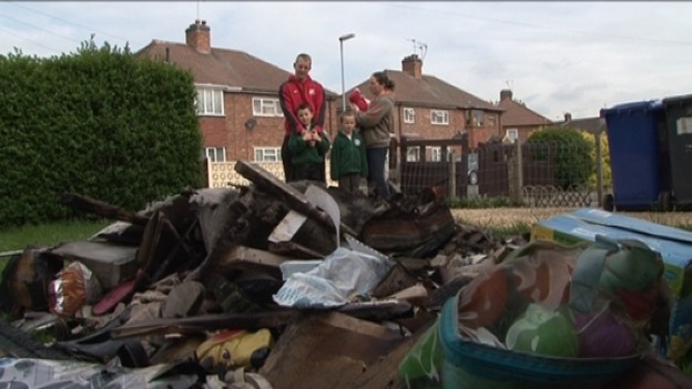 Burned Jackson family belongings