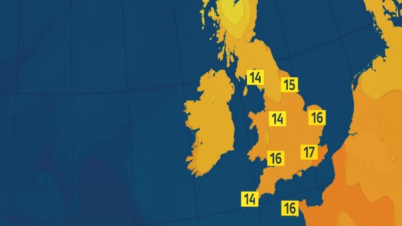 Tuesday morning temperature graphic