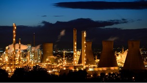 The Grangemouth oil refinery in east Scotland