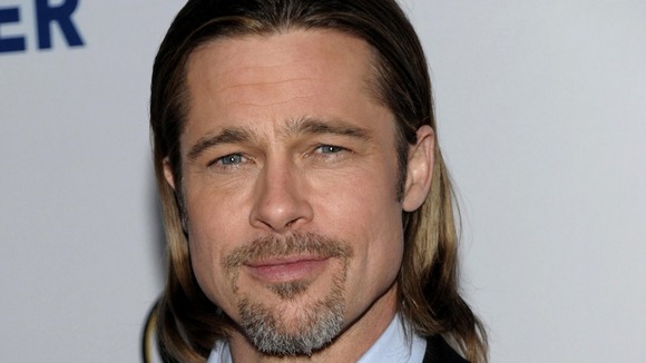 ile photo, actor Brad Pitt arriving at the Los Angeles premiere of the play "8" in Los Angeles.