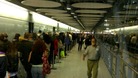Passengers are forced to queue at London's Heathrow Airport