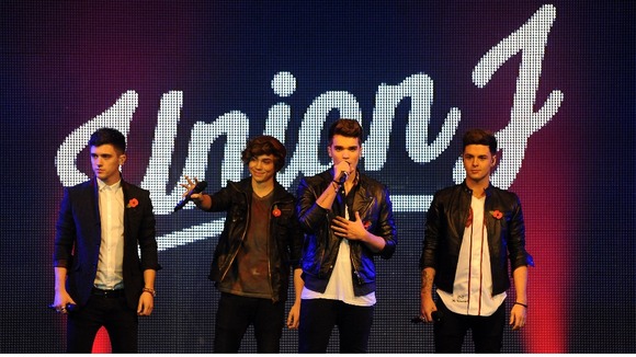 Union J perform at a concert at RAF Northolt to launch the Royal British Legion's Poppy Appeal 2013.