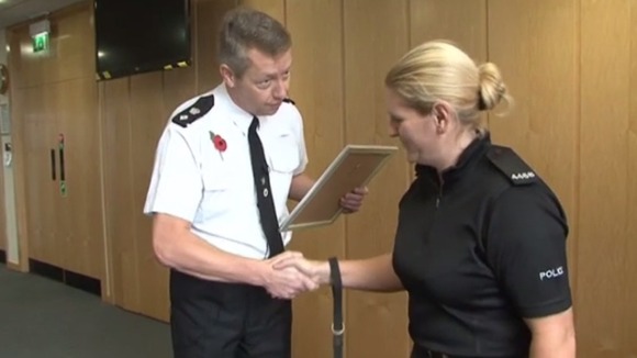PC Suzanne Cheek receives her Dog Handler of the Year Award