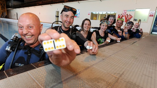 Members of Del-Mar Dive Club, a branch of the British Sub-Aqua Club (BSAC) who are now world record holders