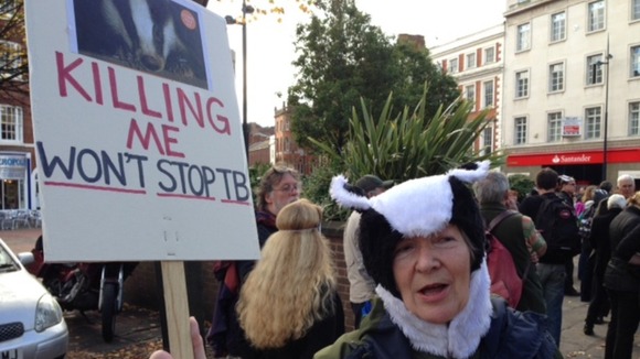 One of the banners created for the protest