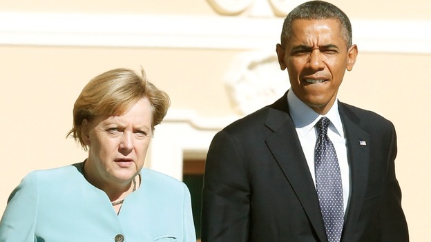 Angela Merkel and Barack Obama pictured together last month at the G20 summit in Russia