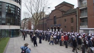 Police from across the country protesting in London