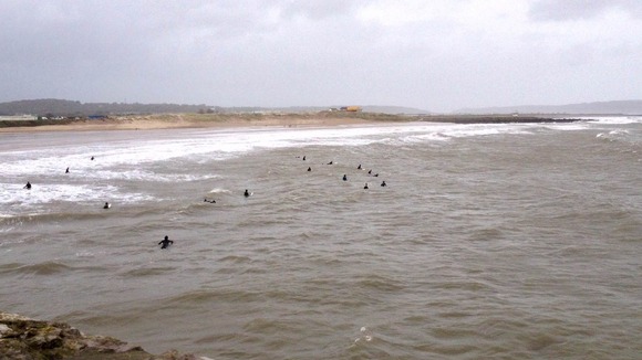 Surfers in water