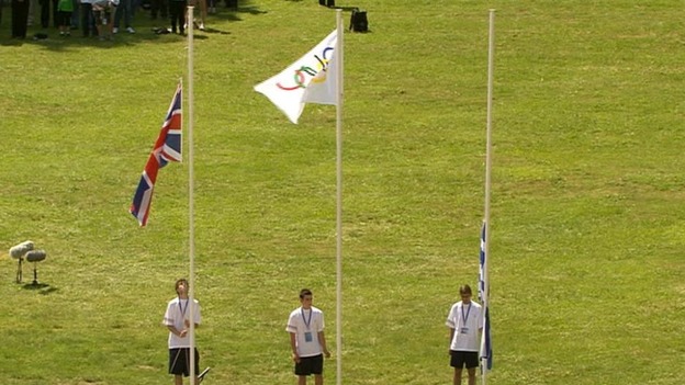 Olympic flag ceremony in Greece