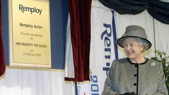 Queen Elizabeth opening the new factory in west London for Remploy