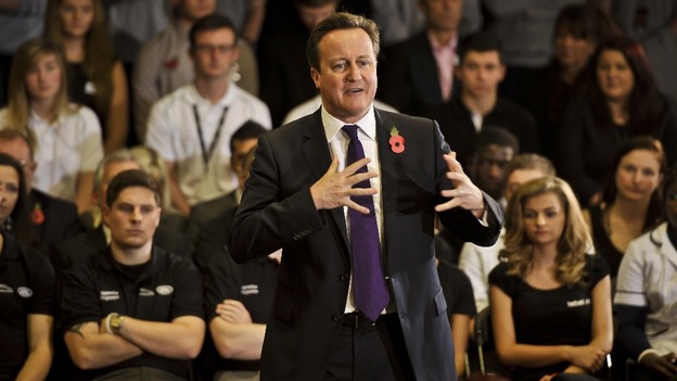 David Cameron was asked whether he would praise the Guardian's recent intelligence revelations.