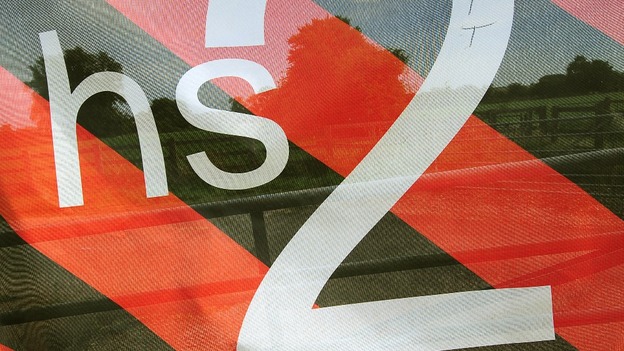 A HS2 sign.