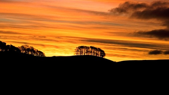 The sun sets on the Yorkshire Dales.