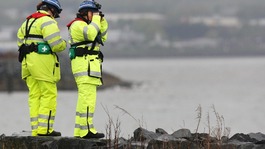 HM Coastgurd search the coast of Belfast Lough, after a baby is believed to have fallen from a ferry