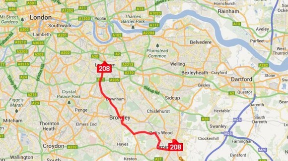London Bus Route 208