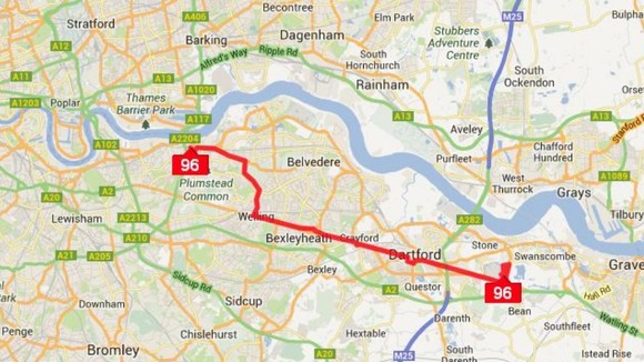 London Bus Route 96