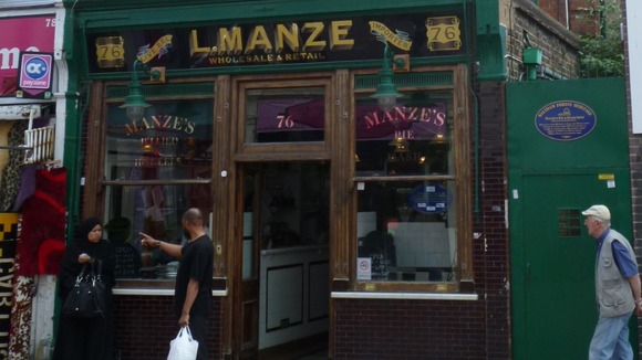 Manze Eel, Pie and Mash Shop on Walthamstow High Street