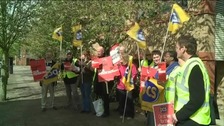Public sector workers picket in Milton Keynes 