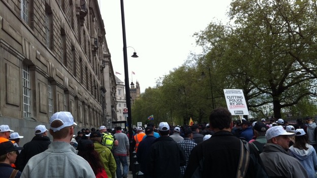 ITV Central follow police protest to London