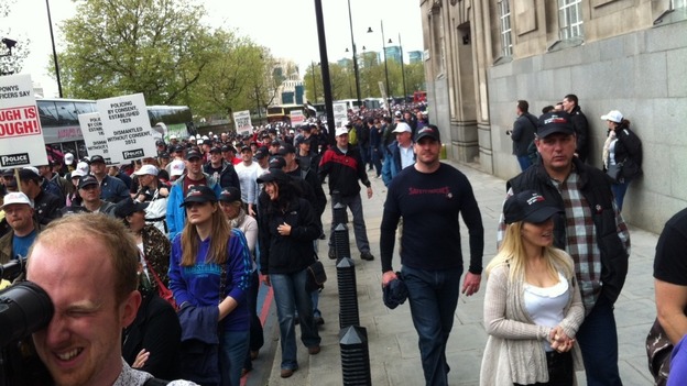 ITV Central follow police protest to London