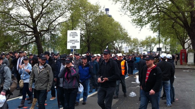 ITV Central follow police protest to London