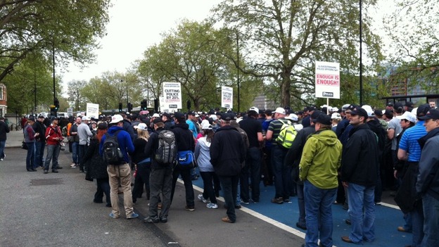 ITV Central follow police protest to London
