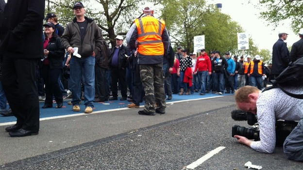 ITV Central follow police protest to London