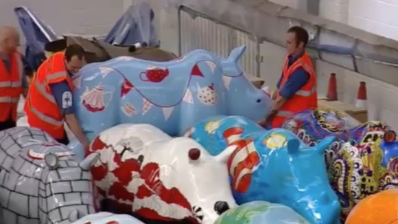 Rhino sculptures